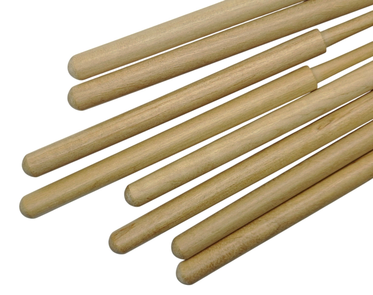 Bolillos Guatambu 15cm x 8mm punta redonda detalle