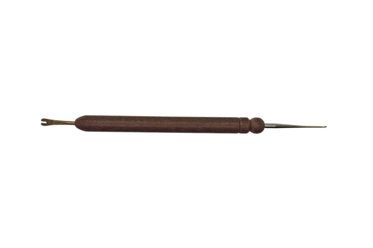 Ganchillo con pata de cabra para encaje de bolillos
