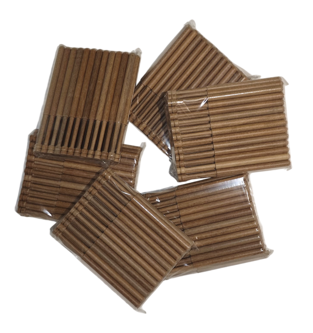 Bolillos 13cm punta redonda - paquetes de madera natural