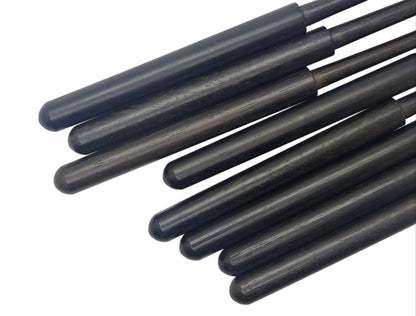 Bolillos Ébano 11cm x 8mm punta redonda detalle