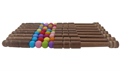 Bolillos bolas mate en fila
