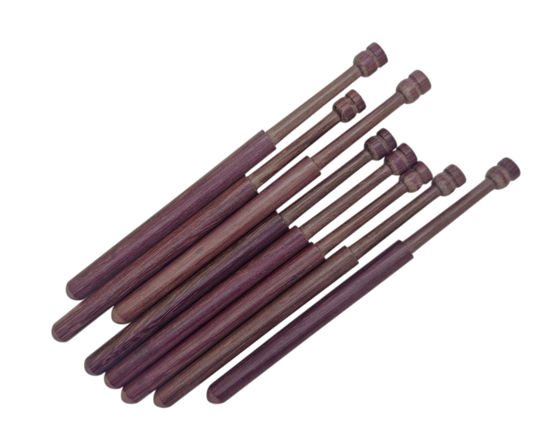 Bolillos Amaranto 13cm x 8mm punta lágrima paquete
