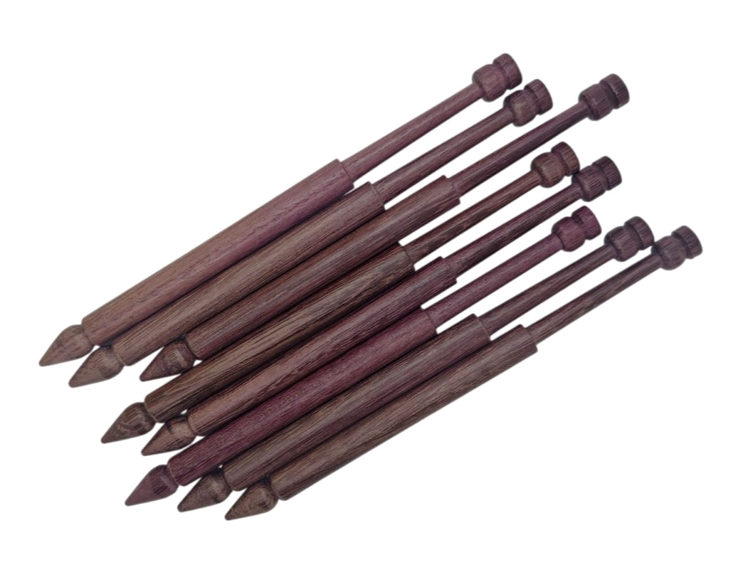 Bolillos Amaranto 13cm x 8mm punta lágrima paquete