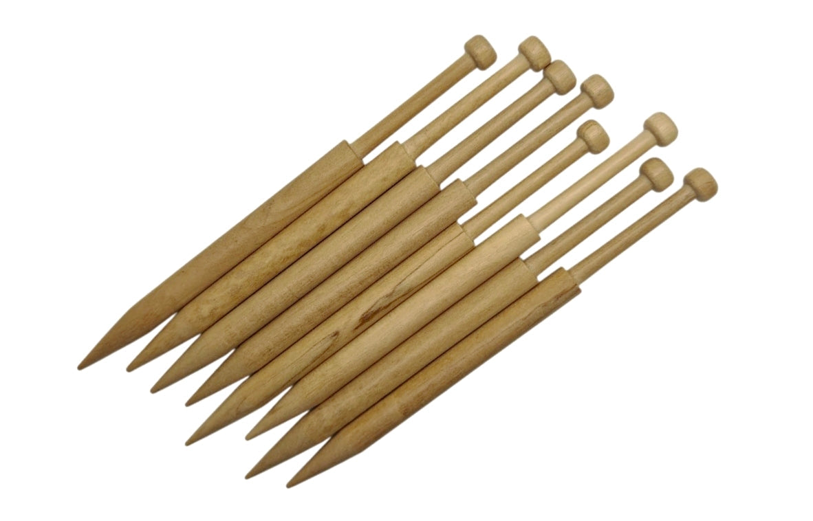 Bolillos Guatambu 13cm x 8mm punta larga paquete