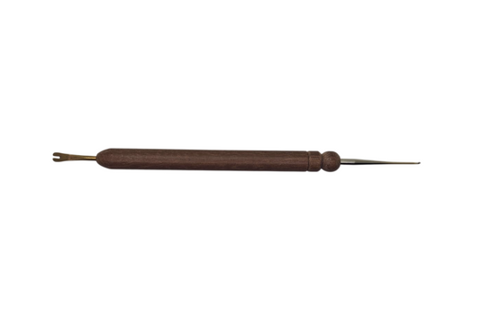 Ganchillo con pata de cabra para encaje de bolillos