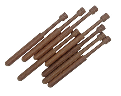 Bolillos Massaranduba 10cm x 8mm punta redonda paquete