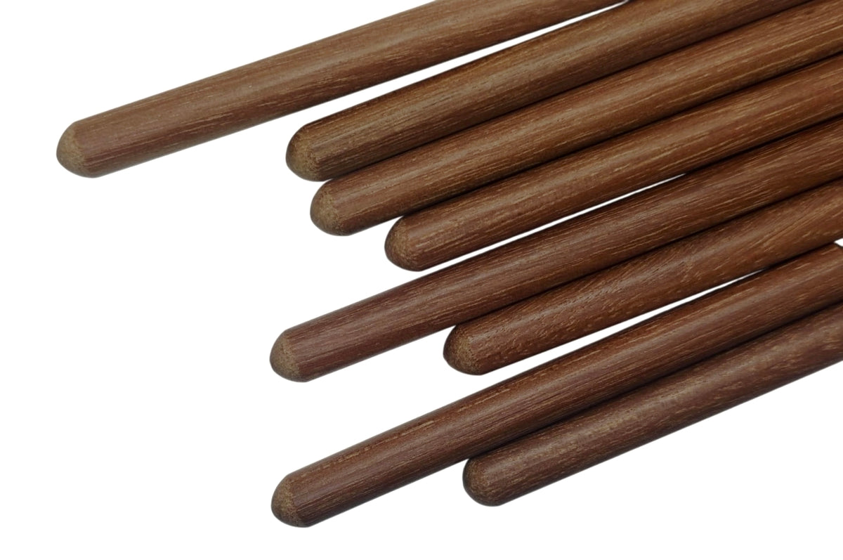 Bolillos Massaranduba 13cm x 8mm punta redonda detalle