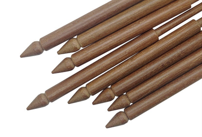 Bolillos Massaranduba 13cm x 8mm punta lágrima detalle