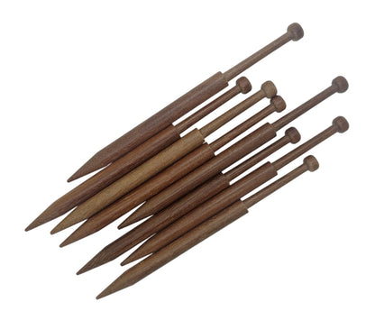 Bolillos Massaranduba 13cm x 8mm punta larga paquete